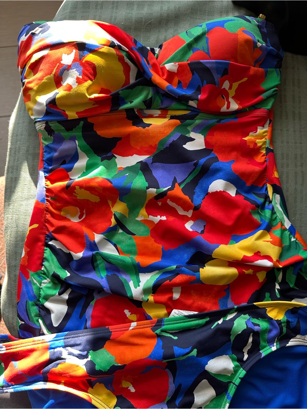 Ralph Lauren Bright Multicolor Floral One-Piece Swimsuit